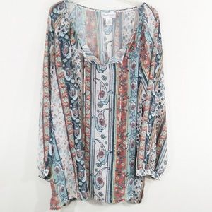North Style paisley tunic top size 3X like new